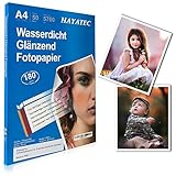 50 Blatt Fotopapier A4 hoch glänzend Tintenstrahldrucker...